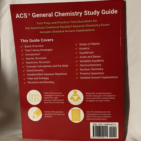 Test Prep Book.  General Chemistry, Study Guide. - Picture 2 of 3
